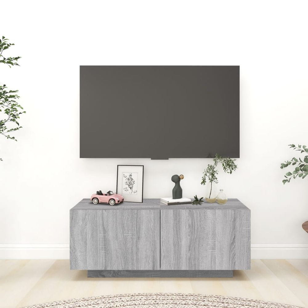 Vidaxl TV skrinka sivý dub sonoma 100x35x40 cm spracované drevo
